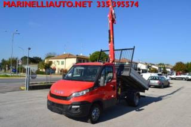 Iveco Daily 35c13 2.3 Ribaltabile Con Gru Hc38 A 3 Sfili 
