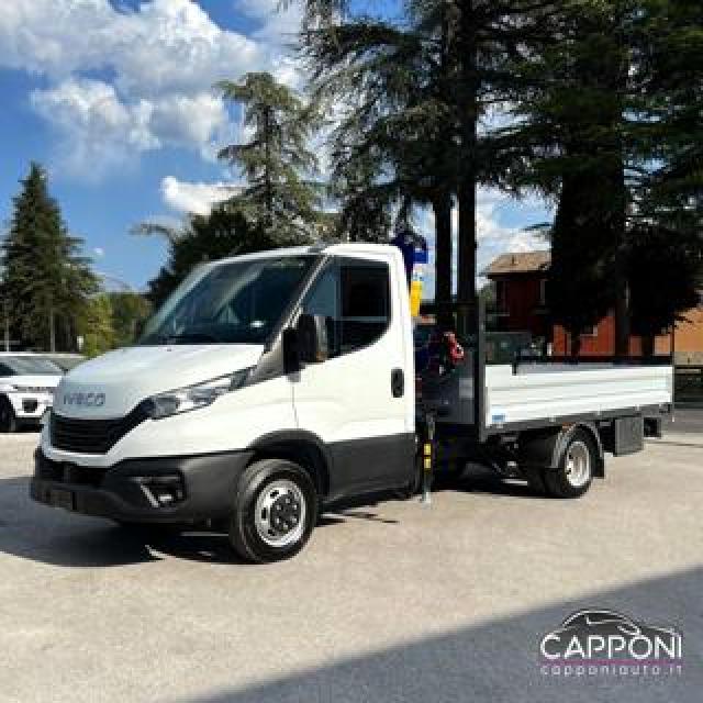 Iveco Daily 35c14 2.3 Cassone Fisso Con Gru N1 Pm3623 Cabinato 