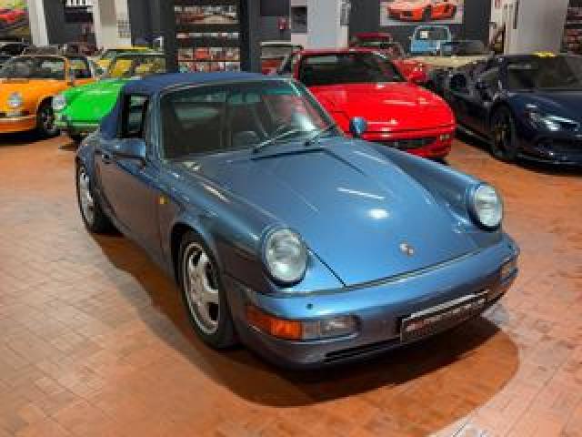 Porsche 911 964 Cabrio-Baltic Blu-Pelle Blu-Capote Blu 