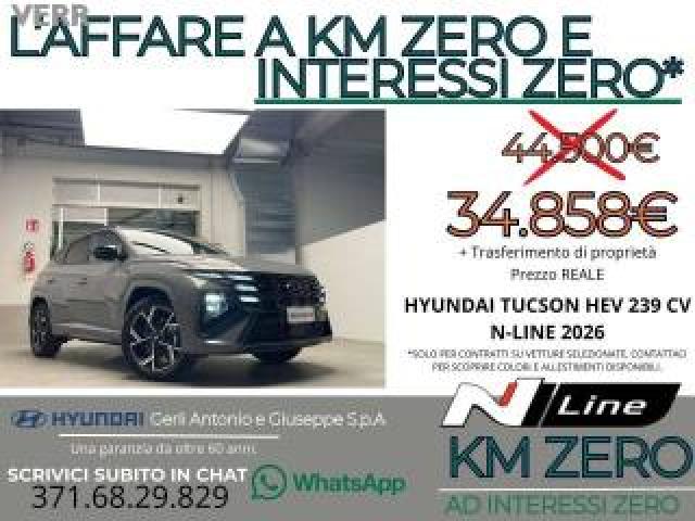 Hyundai Tucson 1.6 A/t Hev Full Hybrid n-Line Km Zero - prezzo 