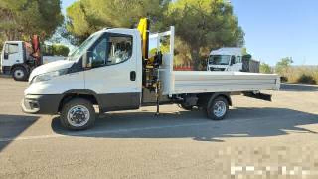Iveco Daily 35c14h Passo 3750 Quad-Tor Rg Cassone Fisso+gru 
